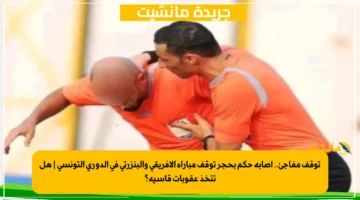 توقف مفاجئ.. إصابة حكم بحجر توقف مباراة الإفريقي والبنزرتي في الدوري التونسي هل تتخذ عقوبات قاسية؟ 1